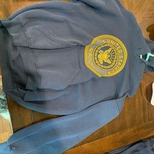 navy hoodie/sweatshirt